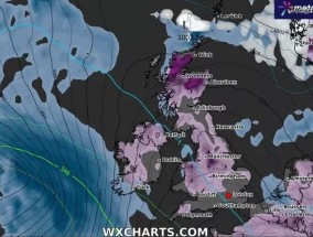 新的英国降雪地图显示了新的北极炸弹在英国上空爆炸的确切时刻